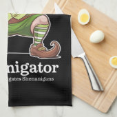 St Patricks Day Shenanigator Dabbing Leprechaun Geschirrtuch (Viertel Falte)