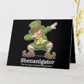 St Patricks Day Shenanigator Dabbing Leprechaun Karte (Gelbe Blume)