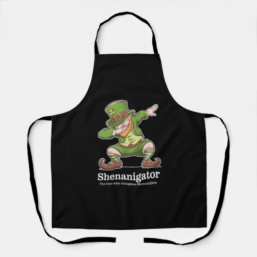 St Patricks Day Shenanigator Dabbing Leprechaun Schürze (Vorderseite)