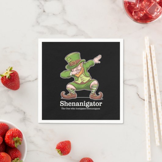 St Patricks Day Shenanigator Dabbing Leprechaun Serviette (Beispiel)