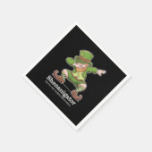St Patricks Day Shenanigator Dabbing Leprechaun Serviette (Ecke)