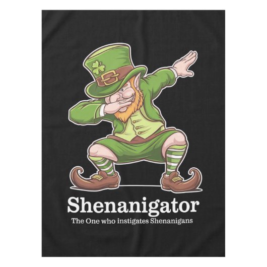 St Patricks Day Shenanigator Dabbing Leprechaun Tischdecke (Vorderseite)