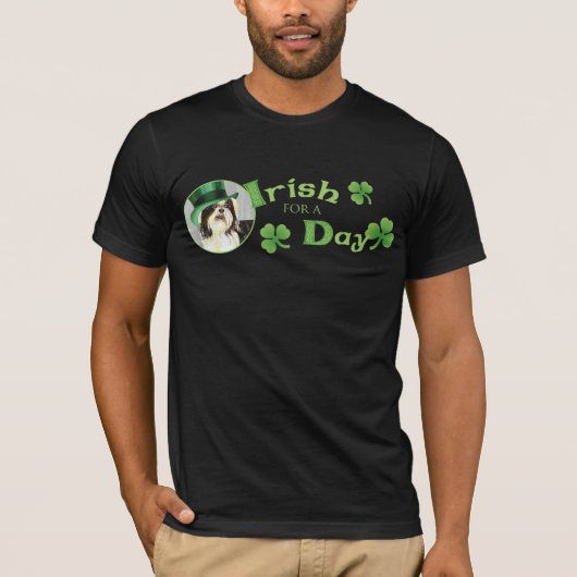 St. Patrick's Day Shih Tzu T-Shirt (Vorderseite)