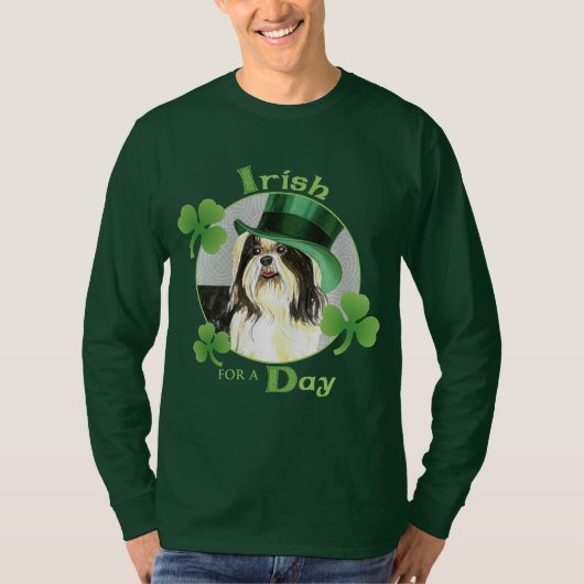 St. Patrick's Day Shih Tzu T-Shirt (Vorderseite)