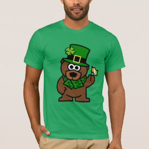 St Patricks Day-Shirt   Brauner Bär mit irischer F T-Shirt