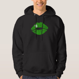 St Patricks Day Shirt Frauen Grüner Lippenstift Sh