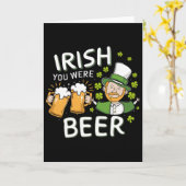 St Patricks Day Shirt Irisch warst du Bier Männer Karte (Gelbe Blume)