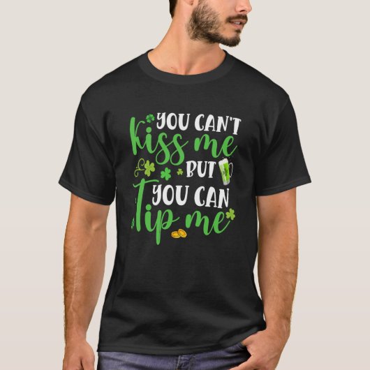 St Patricks Day Shirt Kellnerin Barkeeper (Vorderseite)