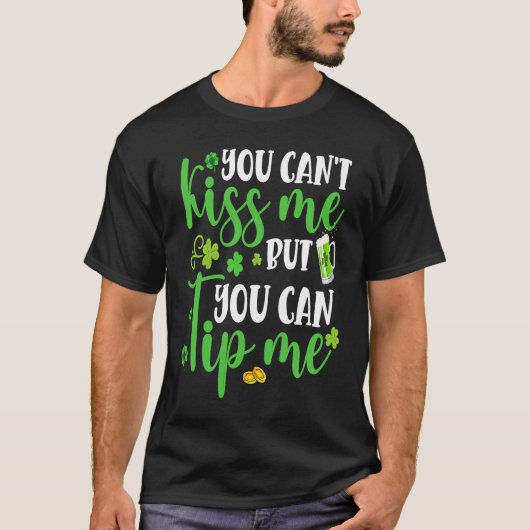 St Patricks Day Shirt Kellnerin Barkeeper (Vorderseite)