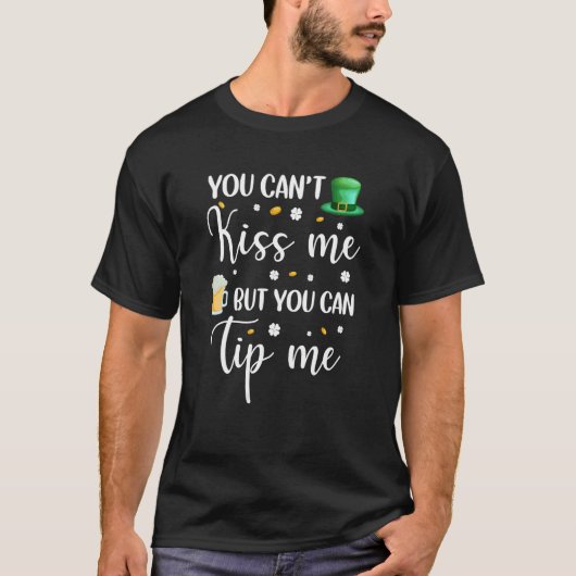 St Patricks Day Shirt Kellnerin Barkeeper (Vorderseite)