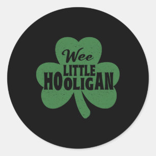 St Patricks Day Shirt Kleiner Hooligan Lustiger Ju Runder Aufkleber