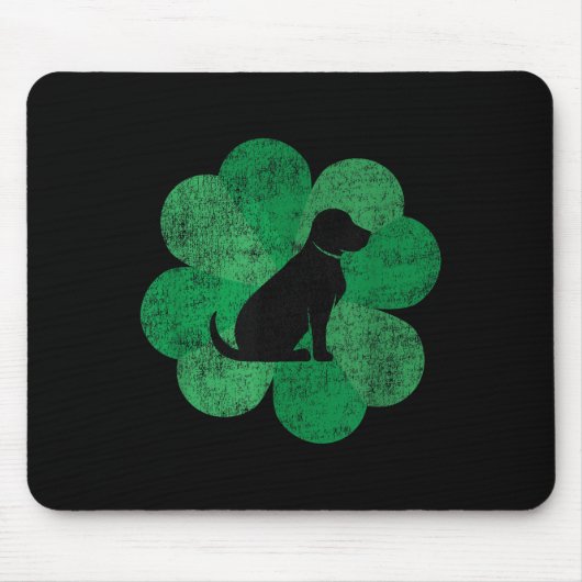 St. Patricks Day Shirt - Retro Labrador Mousepad (Vorne)