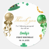 St Patrick's Day Shmarock Vielen Dank zum Geburtst Runder Aufkleber (Vorderseite)