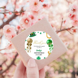 St Patrick's Day Shmarock Vielen Dank zum Geburtst Runder Aufkleber