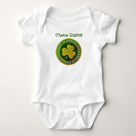 St. Patrick's Day Siegel Baby Strampler (Vorderseite)
