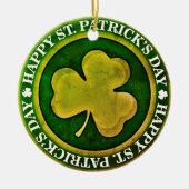 St. Patrick's Day Siegel Keramik Ornament (Vorne)