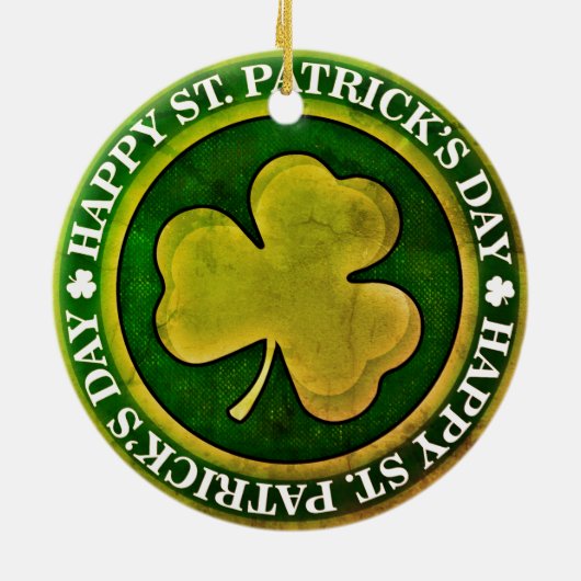 St. Patrick's Day Siegel Keramik Ornament (Hinten)