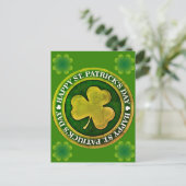 St. Patrick's Day Siegel Postkarte (Stehend Vorderseite)