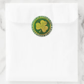 St. Patrick's Day Siegel Runder Aufkleber (Tasche)