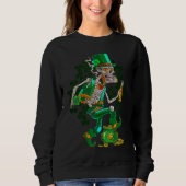 St Patrick's Day Skeleton Drinking Beer C Pot Of G Sweatshirt (Vorderseite)
