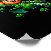 St. Patrick's Day Skelett Irischer Leprechaun Slam Poster (Ecke)