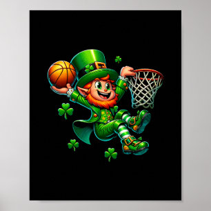 St. Patrick's Day Skelett Irischer Leprechaun Slam Poster