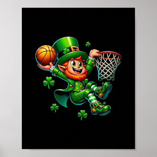 St. Patrick's Day Skelett Irischer Leprechaun Slam Poster (Vorne)