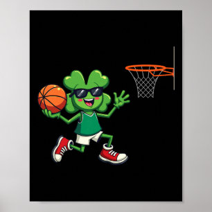 St Patricks Day Skelett Tauchende Sport Männer Jun Poster