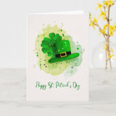 St. Patrick's Day Sketchy Doodle Kleeblatts Karte (Gelbe Blume)