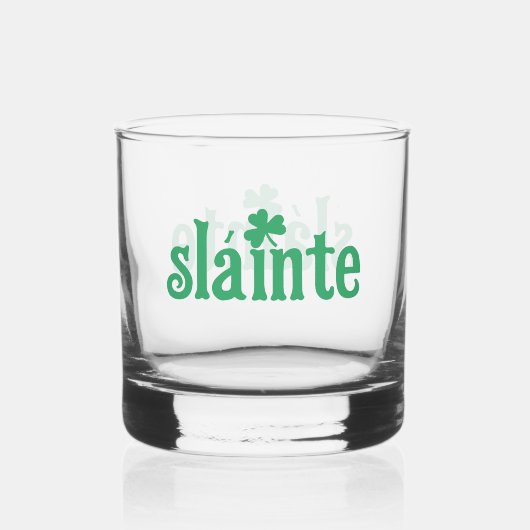 St Patricks Day Slainte Cheers Whiskyglas (Rückseite)