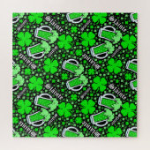 St. Patrick's Day Slainte Green Drinks Clovers Puzzle (Horizontal)