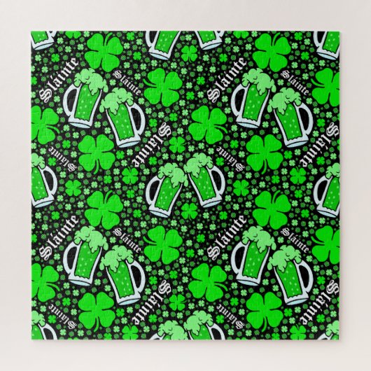St. Patrick's Day Slainte Green Drinks Clovers Puzzle (Vertikal)