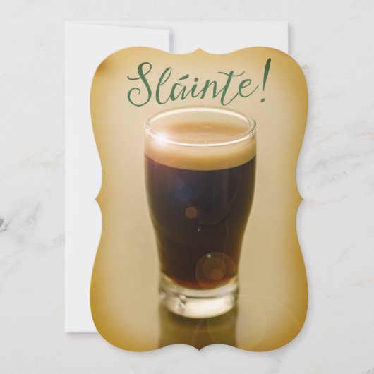 St. Patrick's Day | Slainte | Guinness Pint Einladung (Vorderseite)