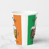 St Patricks Day Sláinte Irish Flag Pappbecher (Rechts)