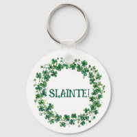St. Patrick's Day "Slainte!" Kleeblätter Schlüssel