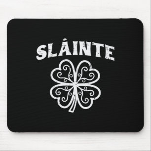 St Patricks Day Slainte Shamrock Saint Pattys Männ Mousepad