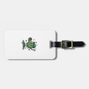 St Patricks Day Slime Maskottchen Vintage Vector S Gepäckanhänger