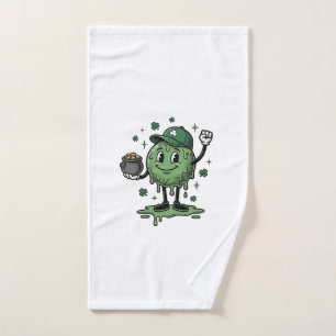 St Patricks Day Slime Maskottchen Vintage Vector S Handtuch