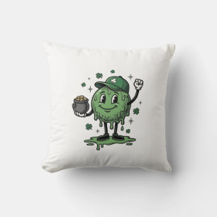 St Patricks Day Slime Maskottchen Vintage Vector S Kissen