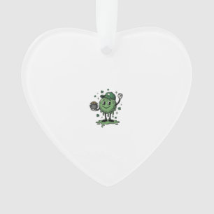 St Patricks Day Slime Maskottchen Vintage Vector S Ornament