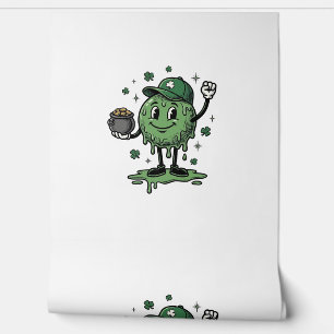 St Patricks Day Slime Maskottchen Vintage Vector S Tapete