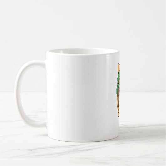 St Patrick's Day Sloth Horseshoe Lucky Kaffeetasse (Links)
