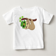 St. Patrick's Day Sloth, Leprechaun Hat, Clovers