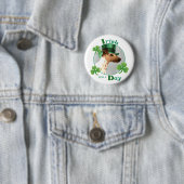 St. Patrick's Day Smooth Fox Terrier Button (Beispiel)