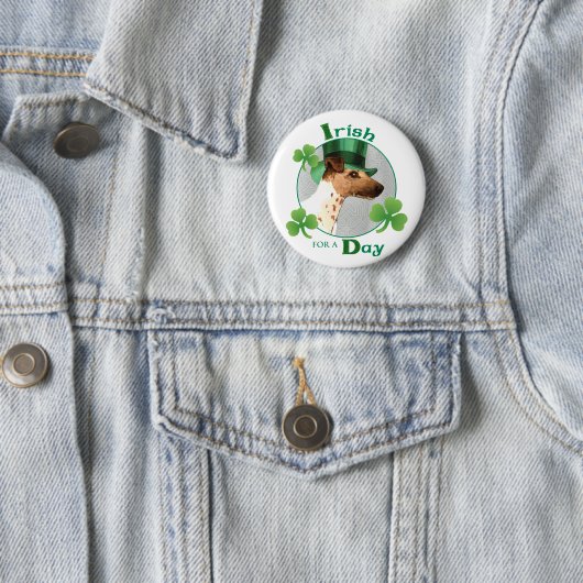 St. Patrick's Day Smooth Fox Terrier Button (Beispiel)