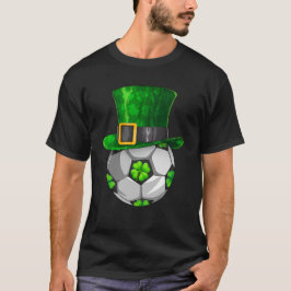St Patrick's Day Soccer Ball Leprechaun Kleeblatt T-Shirt