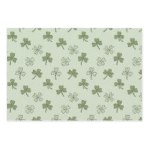St Patricks Day Soft Doodle Shamrocks Pattern