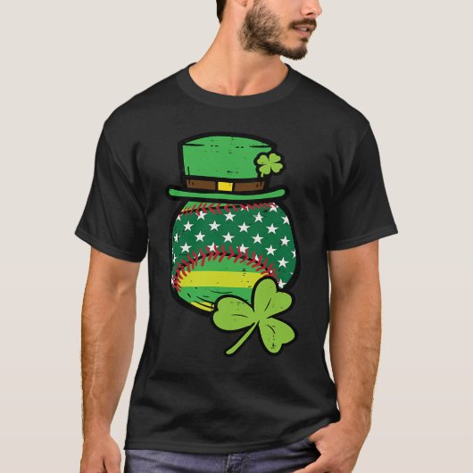 St Patricks Day Softball Saint Paddys Pattys Men W T-Shirt (Vorderseite)