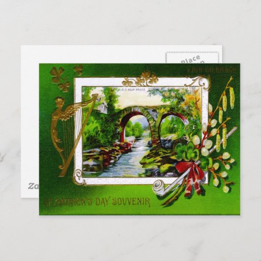 St. Patrick's Day Souvenir Postcard Postkarte (Vorne/Hinten)