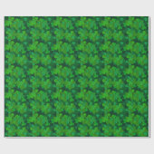 St. Patrick's Day Sparkling Kleeblatt Gift Wrap Geschenkpapier (Flach)